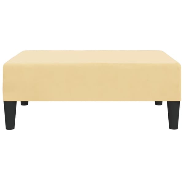 Fotpall gräddvit 78x56x32 cm sammet