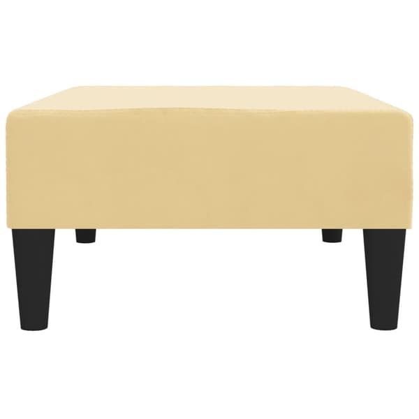 Fotpall gräddvit 78x56x32 cm sammet