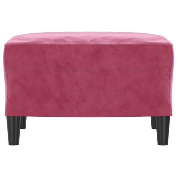 Fotpall vinröd 60x50x41 cm sammet
