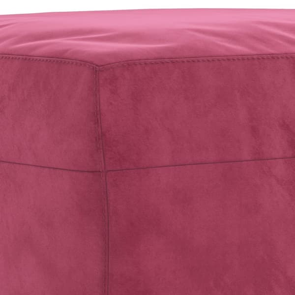 Fotpall vinröd 60x50x41 cm sammet