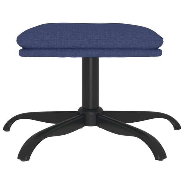 Fotpall blå 60x60x36 cm tyg