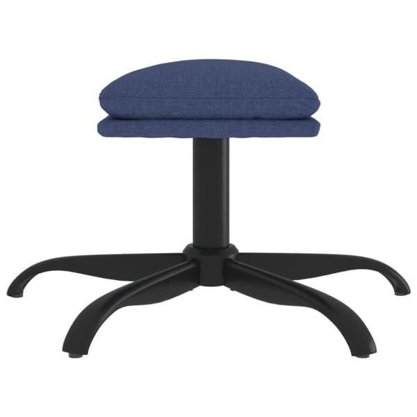 Fotpall blå 60x60x36 cm tyg