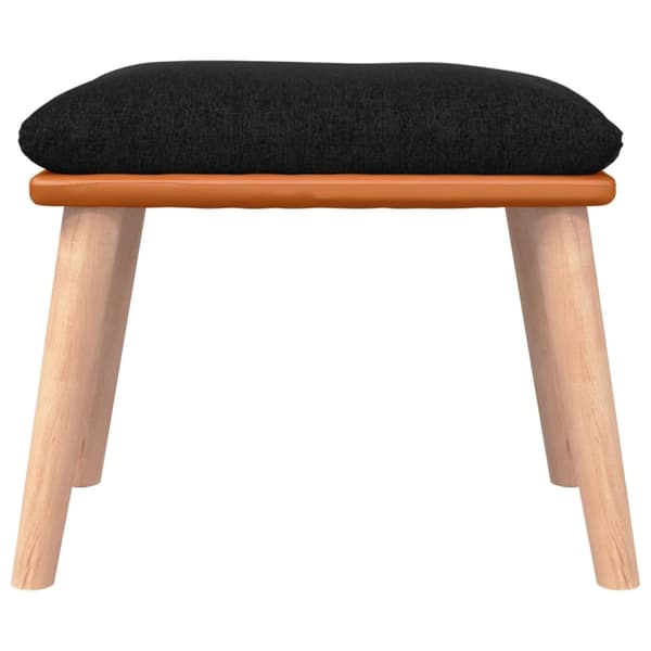 fodskammel 45x29,5x35 cm stof og kunstlæder sort