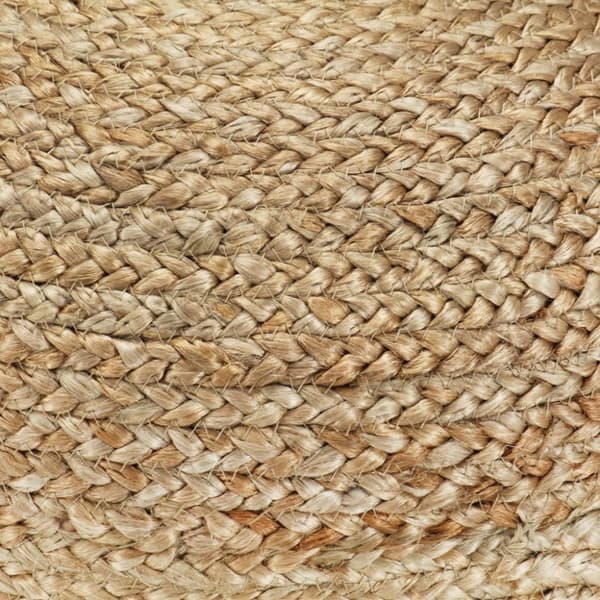 Handgjord sittpuff olivgrön 40x45 cm jute