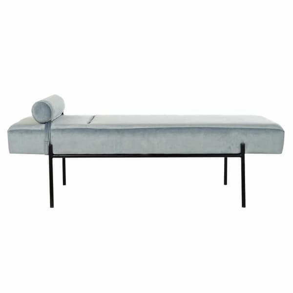 Schäslong DKD Home Decor Svart Himmelsblå Metall 140 x 59 x 42 cm