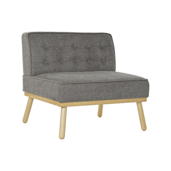 Nojatuoli DKD Home Decor 80 x 66 x 72 cm Kuusi Puu Ruskea Tumman harmaa