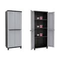 Miniatyrbillede 3 af 3: Garderobe i sort/grå plast 68x39x170 cm - Harts til organiseret og stilfuld opbevaring derhjemme.