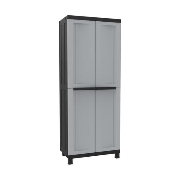 Garderobe i sort/grå plast 68x39x170 cm - Harts til organiseret og stilfuld opbevaring derhjemme.