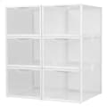 Miniatyrbillede 1 af 6: Skoholder Max Home Hvid 6-pakke i polypropylen ABS 25x18,5x35 cm - Stablebare skobokse til smart opbevaring af sko derhjemme.
