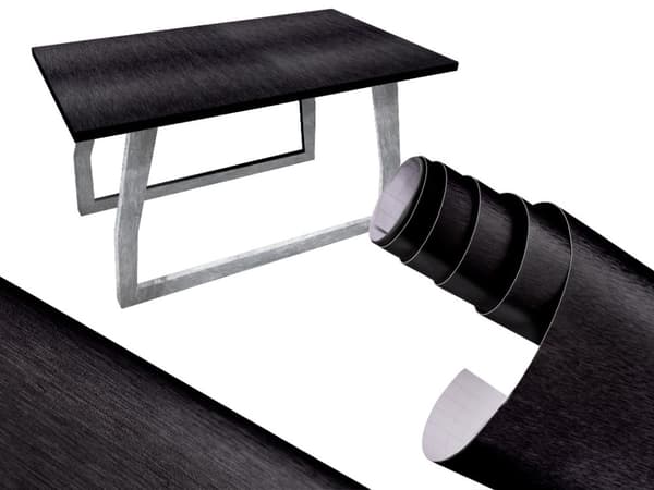 Børstet sort metallisk folierulle 1,52x30m