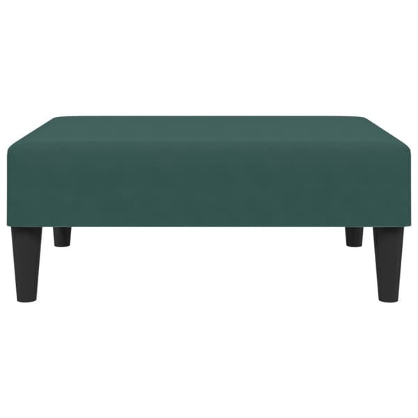 fodskammel 77x55x31 cm velour mørkegrøn