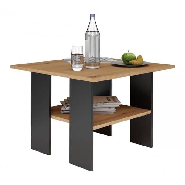 MODERNA bord 60x60xH45 hantverks ek/svart