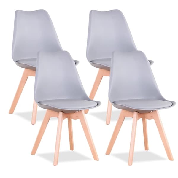 Spisebordsstole, polstret sæde, kunstlæder, 6PCS