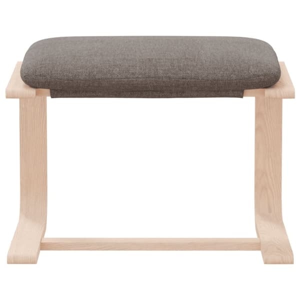 Fotpall taupe 51x41x40 cm tyg