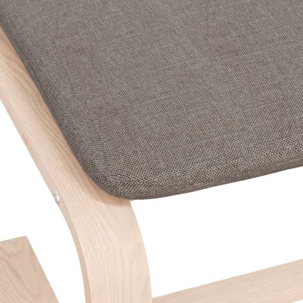 Fotpall taupe 51x41x40 cm tyg