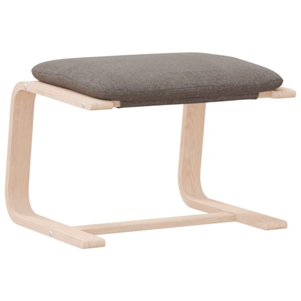 Fotpall taupe 51x41x40 cm tyg