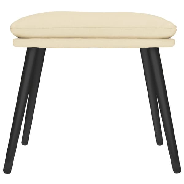 Fotpall gräddvit 45x29,5x35 cm tyg