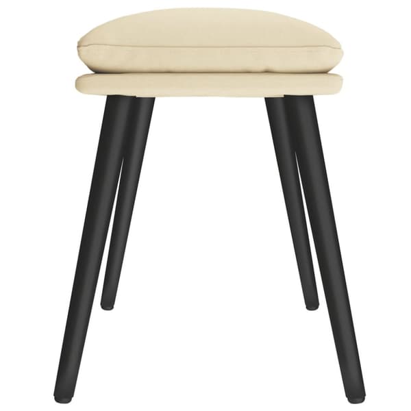 Fotpall gräddvit 45x29,5x35 cm tyg