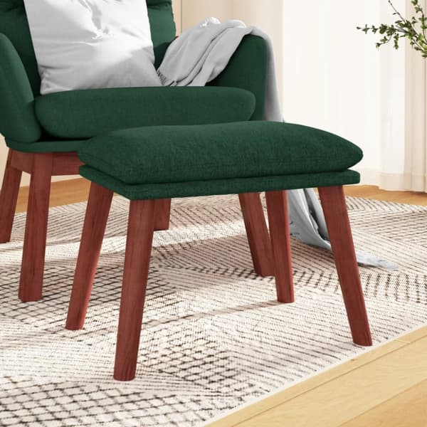 Fotpall mörkgrön 45x29,5x35 cm tyg