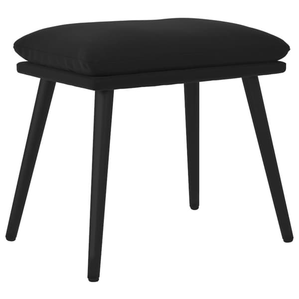 Fotpall svart 45x29,5x35 cm sammet