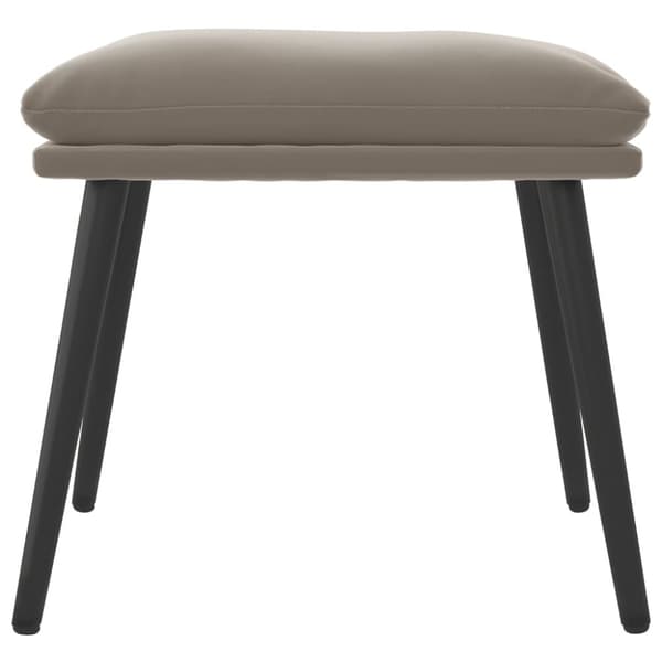 Fotpall ljusgrå 45x29,5x35 cm sammet