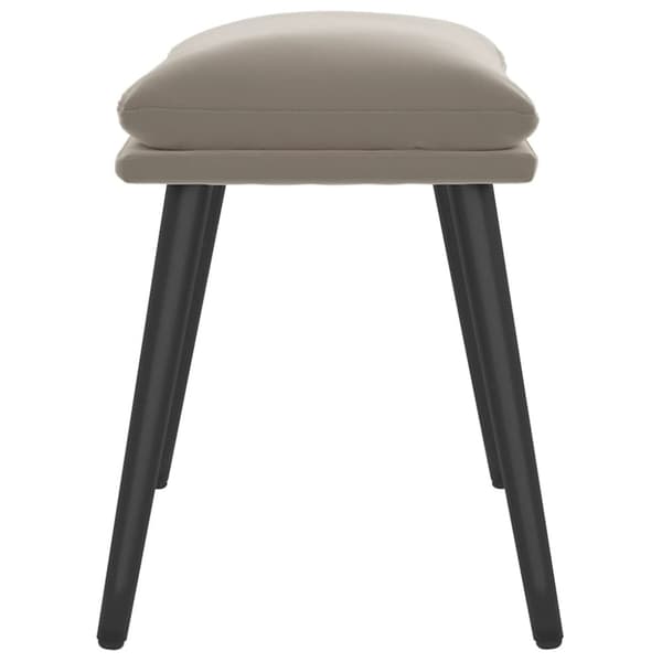 Fotpall ljusgrå 45x29,5x35 cm sammet