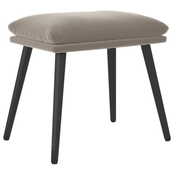 Fotpall ljusgrå 45x29,5x35 cm sammet