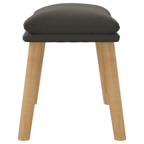 Fotpall mörkgrå 45x29,5x35 cm sammet