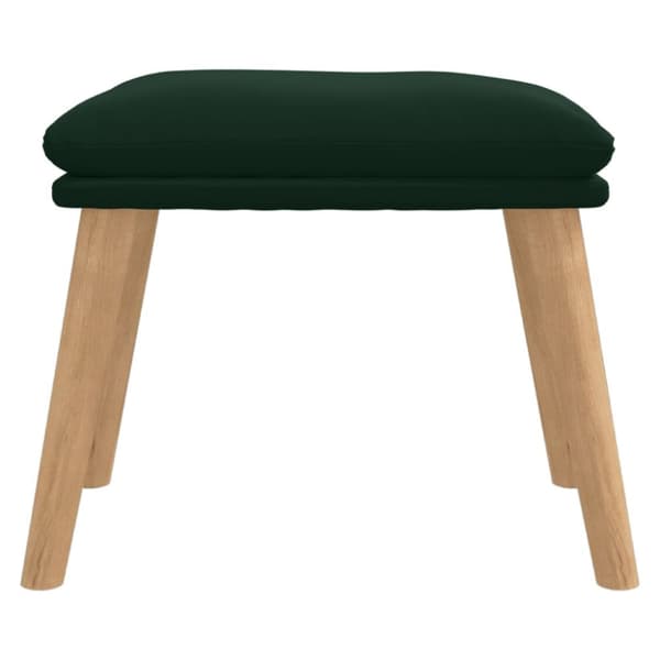 Fotpall mörkgrön 45x29,5x35 cm sammet