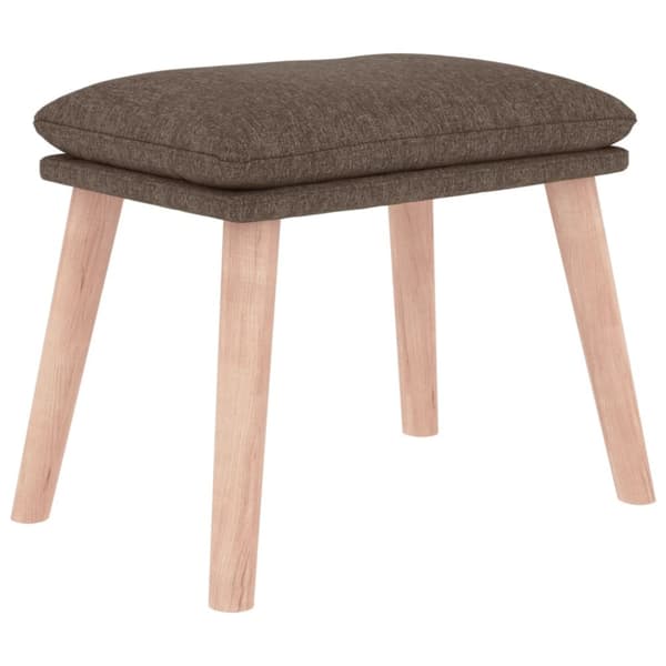 Fotpall taupe 45x29,5x35 cm tyg