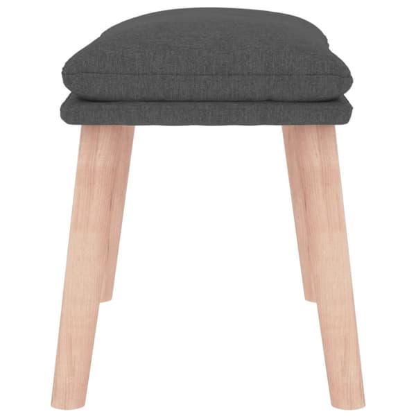 fodskammel 45x29,5x35 cm stof mørkegrå