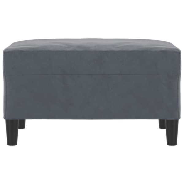 fodskammel 70x55x41 cm velour mørkegrå