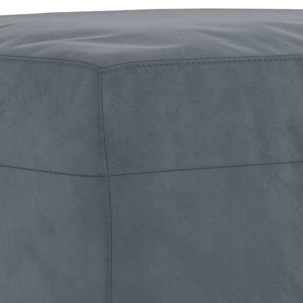 fodskammel 70x55x41 cm velour mørkegrå