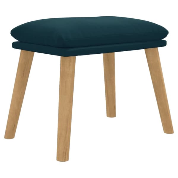 fodskammel 45x29,5x35 cm fløjl blå