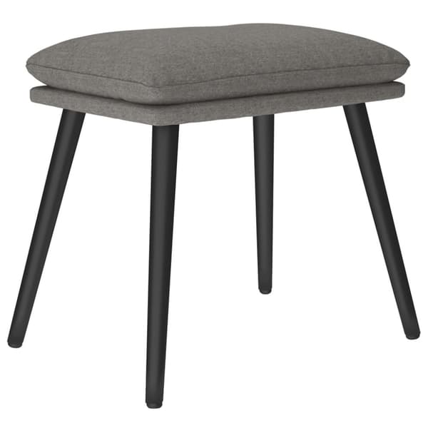 Fotpall ljusgrå 45x29,5x35 cm tyg