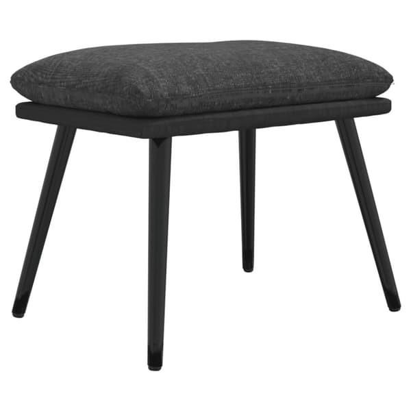 fodskammel 45x29,5x35 cm stof og kunstlæder mørkegrå