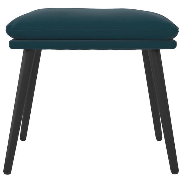 fodskammel 45x29,5x35 cm fløjl blå