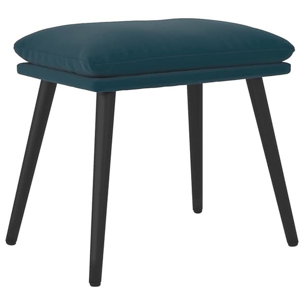 fodskammel 45x29,5x35 cm fløjl blå