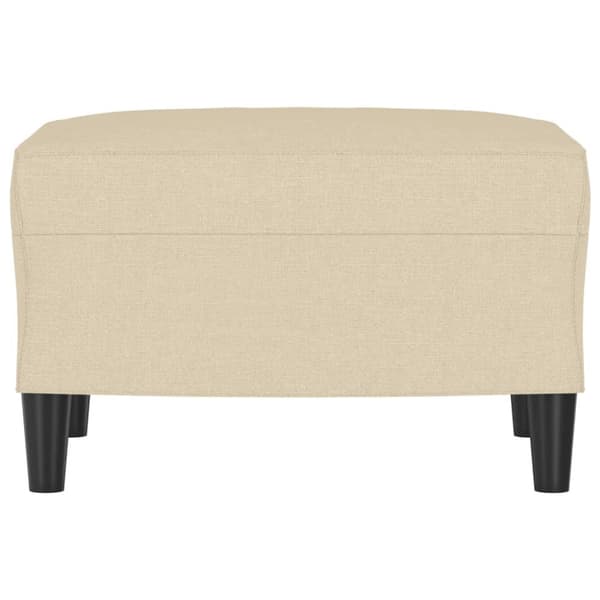 Fotpall gräddvit 60x50x41 cm tyg