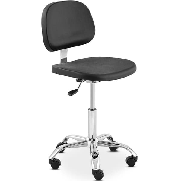 Selkänojalla varustettu työtuoli CHROM 120 kg asti 450-585 mm musta
