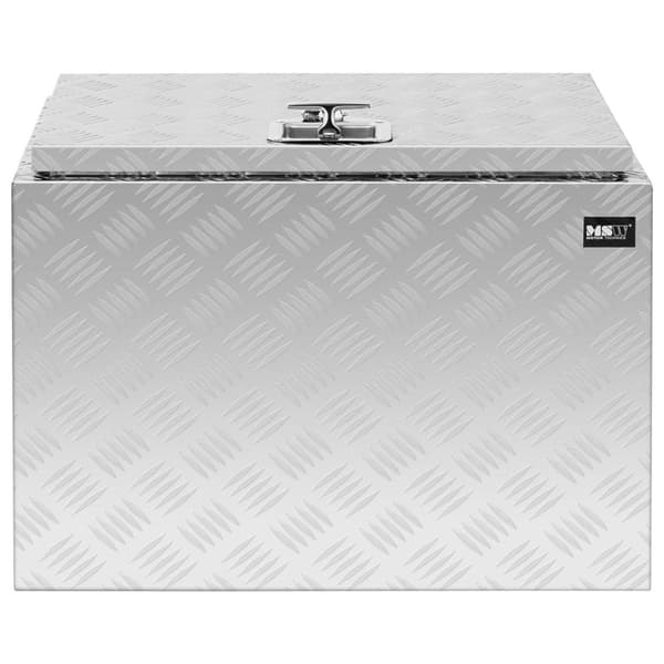 Værkstedsværktøjskasse af aluminium med låg, 120 liter
