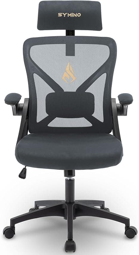 symino työtuoli, pöytätuoli, kääntyvä tuoli, ergonominen säädettävä niskatuki, käsinojat, ristiseläntuki, pyörivä keinutoiminto, verkkotuoli, selkäyst