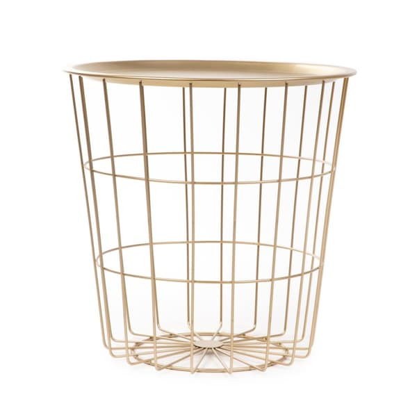Tabel | SCADI | guld med guld top | 40x40x40 cm | 868684