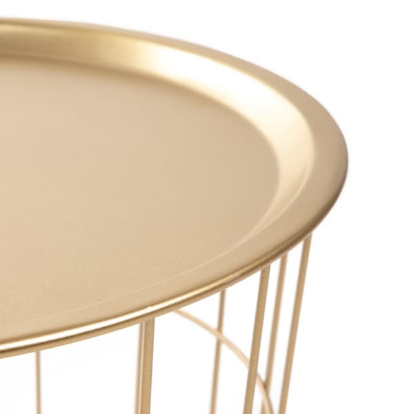 Tabel | SCADI | guld med guld top | 40x40x40 cm | 868684