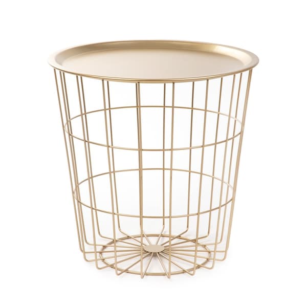 Tabel | SCADI | guld med guld top | 40x40x40 cm | 868684