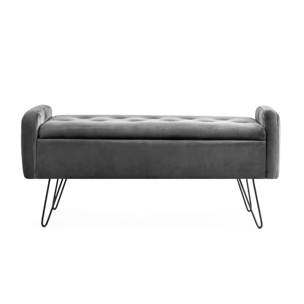 Penkki | VENLO | sametinharmaa | 100x39x45cm | 944585