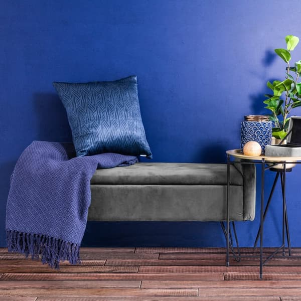Penkki | VENLO | sametinharmaa | 100x39x45cm | 944585