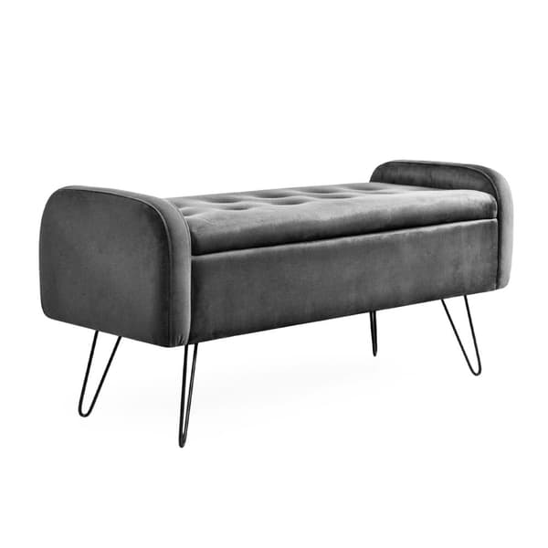 Penkki | VENLO | sametinharmaa | 100x39x45cm | 944585