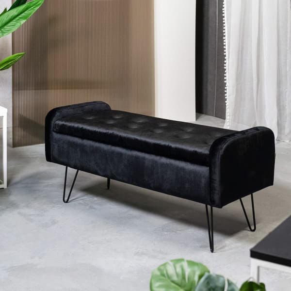 Penkki | VENLO | samettimusta | 100x39x45cm | 820811