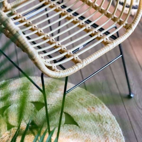 Stol | JARDIN | flettet natur | 57x62x81 cm | 994825